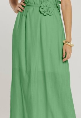 Vestido Rudély Flor Verde