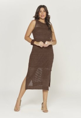 Vestido Trico Rendado