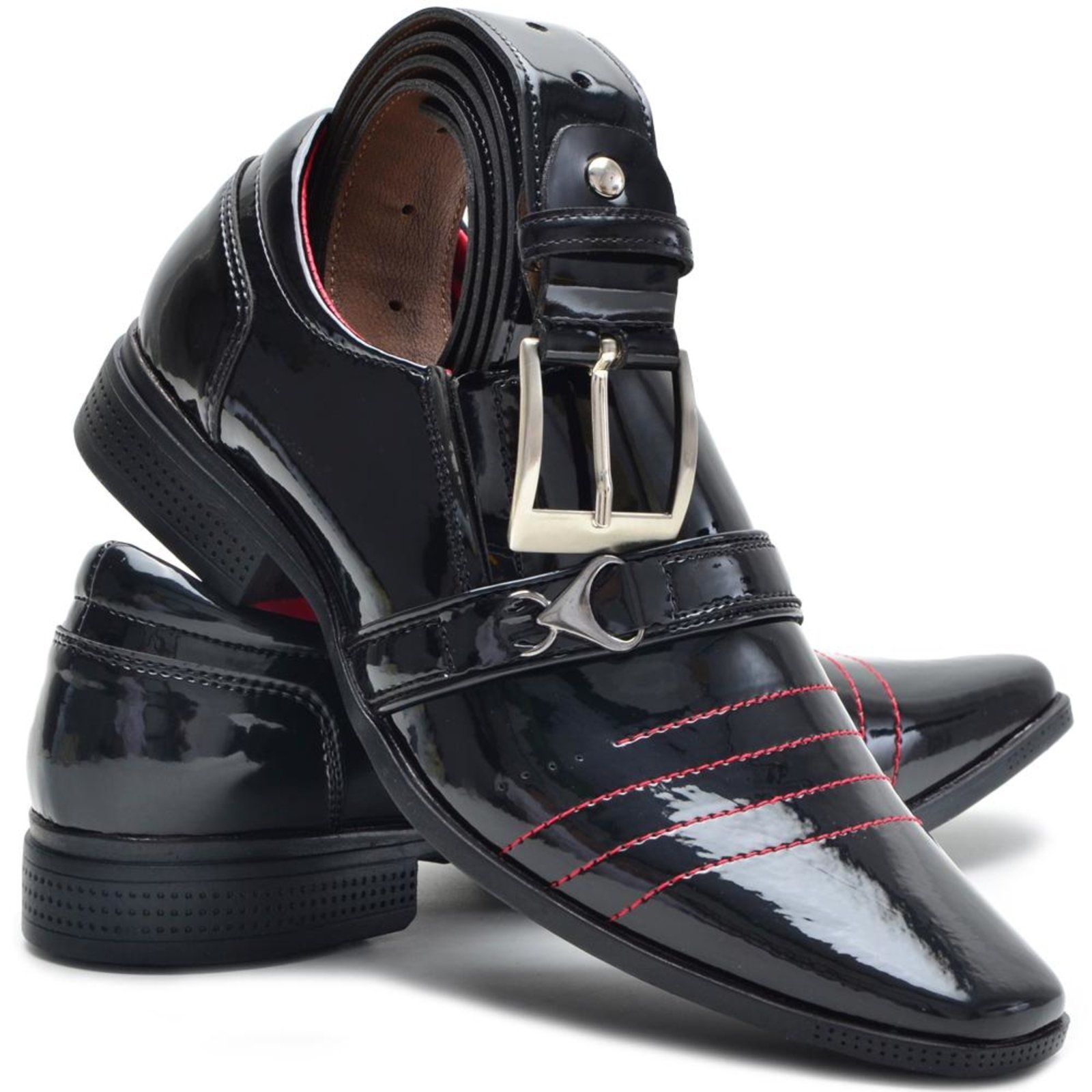 sapato social masculino verniz preto