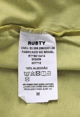 Camiseta Masculina Rusty Silk Color Box Verde