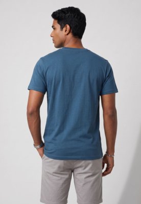 Camiseta Masculina Rusty Silk MC Shape Azul