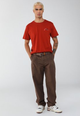 Camiseta Masculina Rusty Silk Rise Vermelha