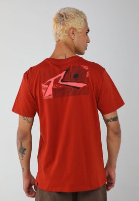 Camiseta Masculina Rusty Silk Rise Vermelha