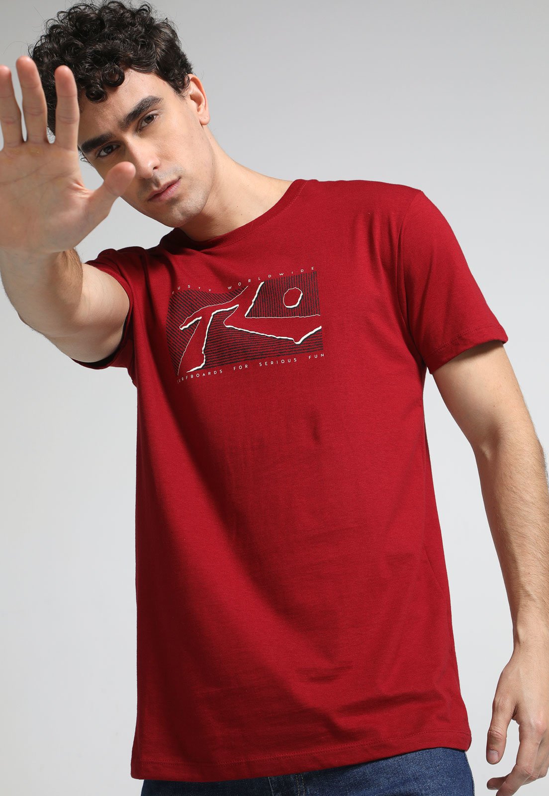 Camiseta Rusty Brass Neck Vermelha - Compre Agora