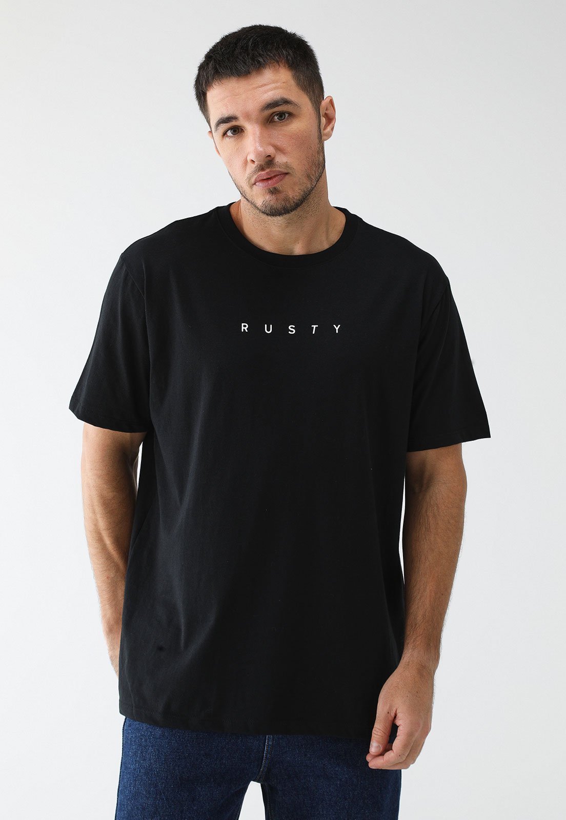 Camiseta Rusty Reta Logo Preta
