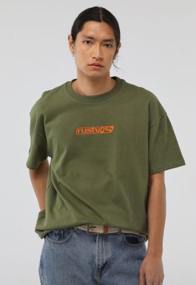Camiseta Rusty Reta Logo Verde