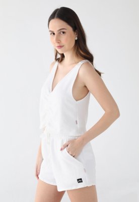 Conjunto Feminino Rusty Two Alças Decote V Branco