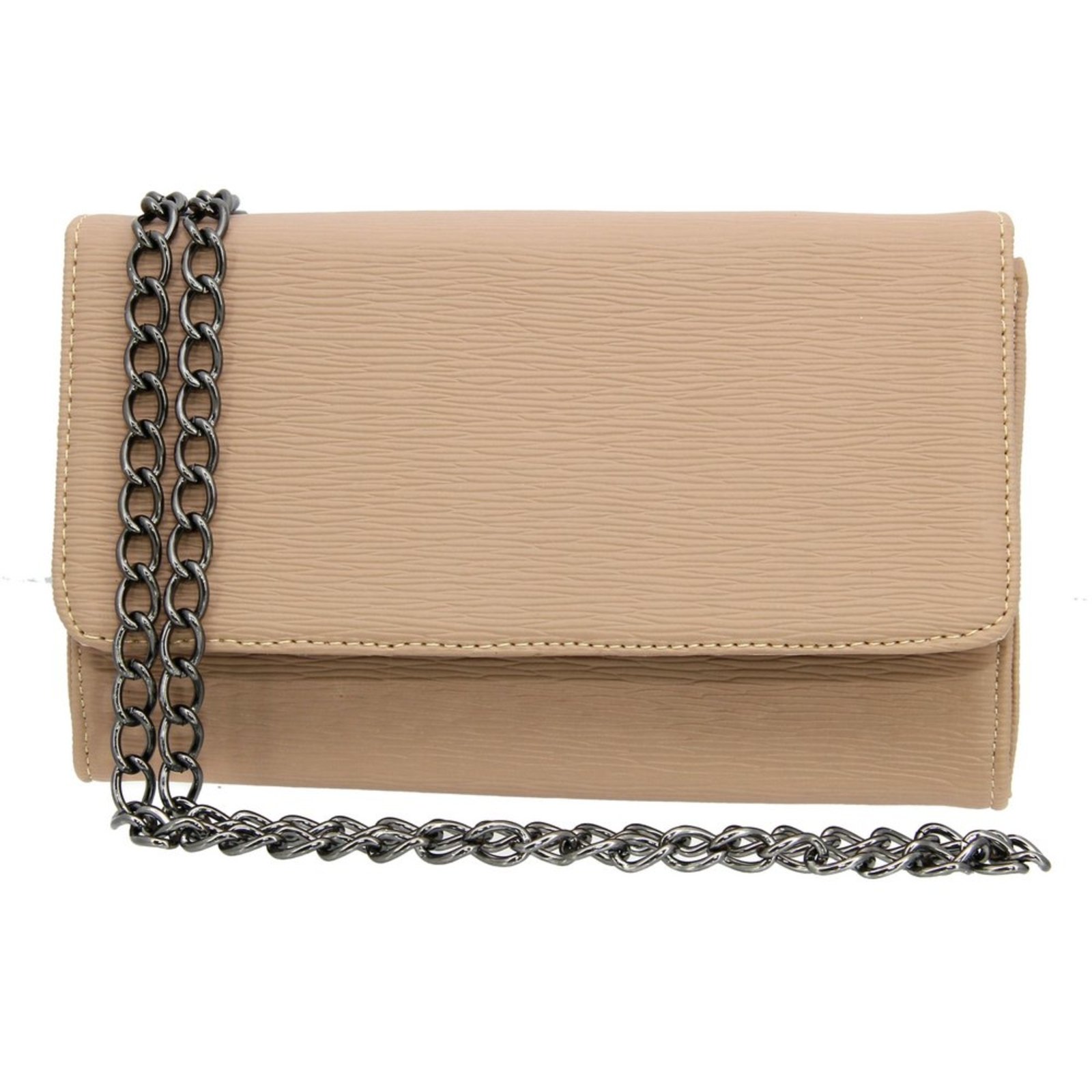 cream leather clutch bolsa