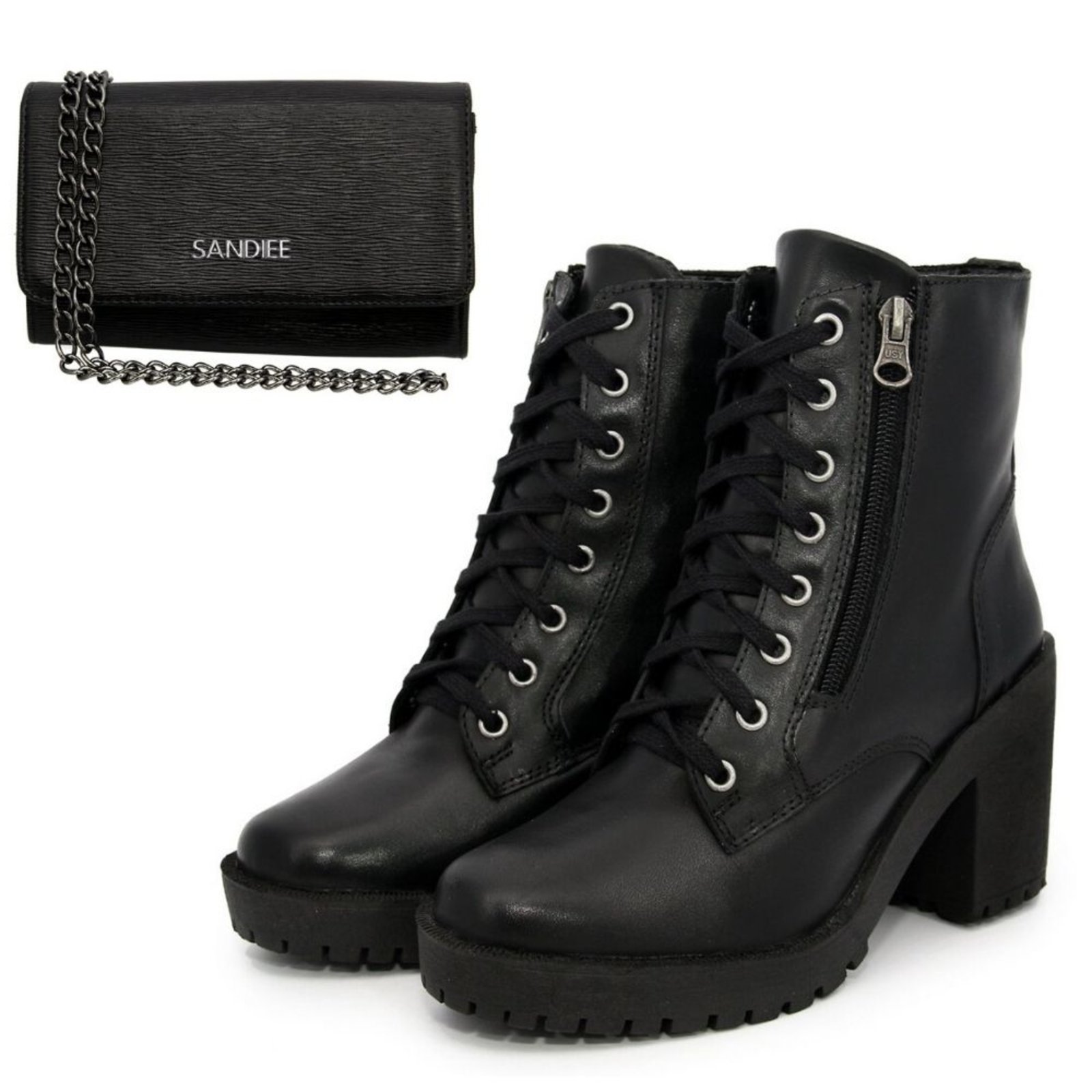 coturno tratorado feminino preto