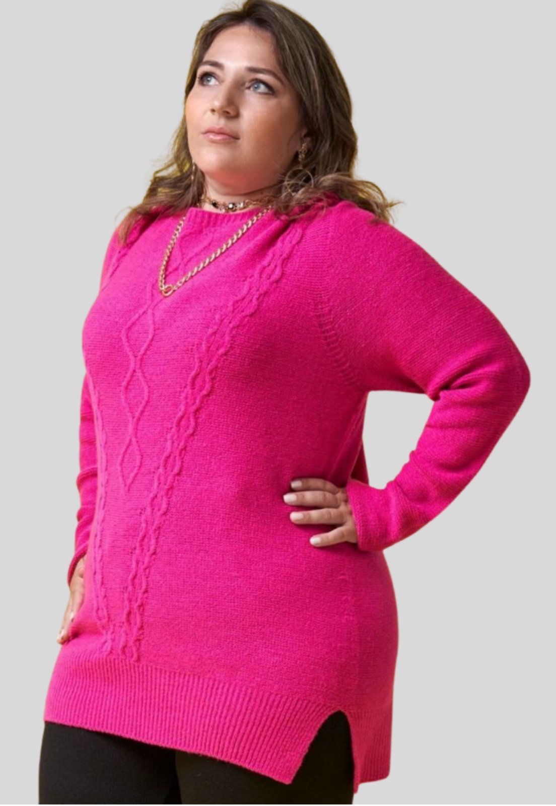 sueter tricot feminino plus size