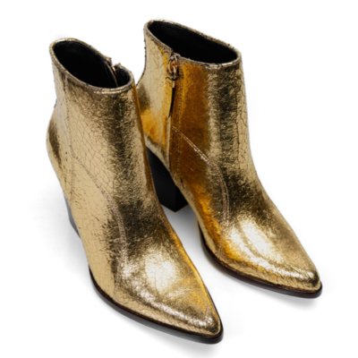 Bota de Couro SATRYANI Roma Dourado