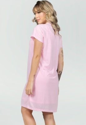 Camisola com Robe Serra e Mar Modas Malha Lisa Cíntia Rosa