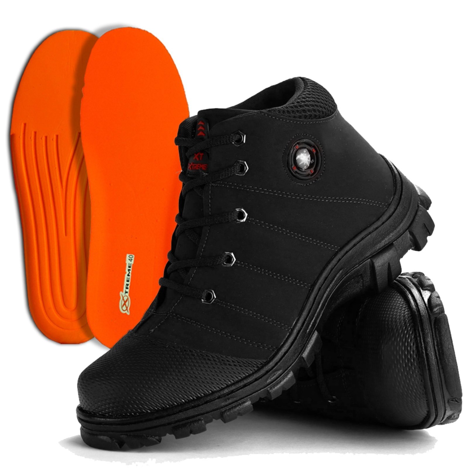 Bota Coturno Adventure Caterpillar Trail Café Em Couro