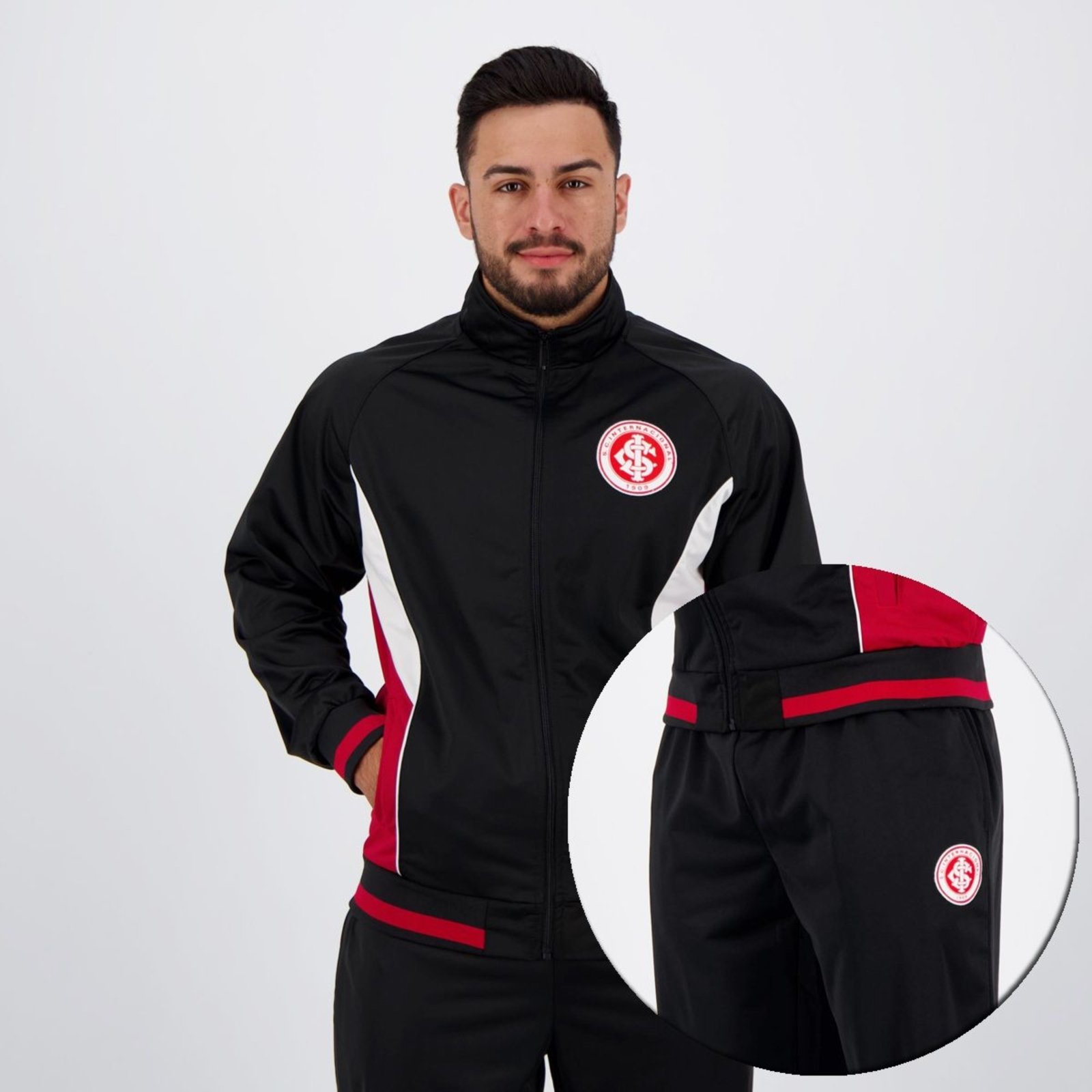 Agasalho Internacional Trilobal Feminino Branco E Vermelho