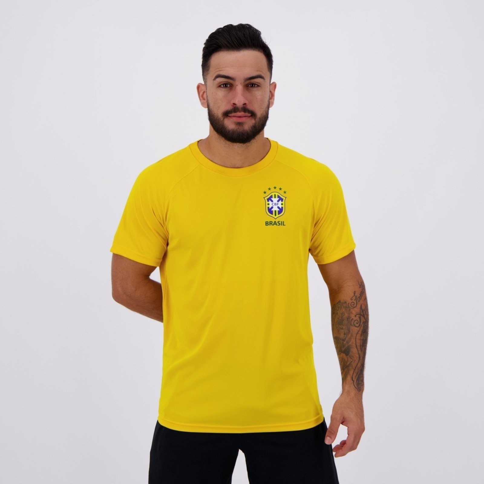 Camisa Brasil CBF Basic Amarela - Compre Agora