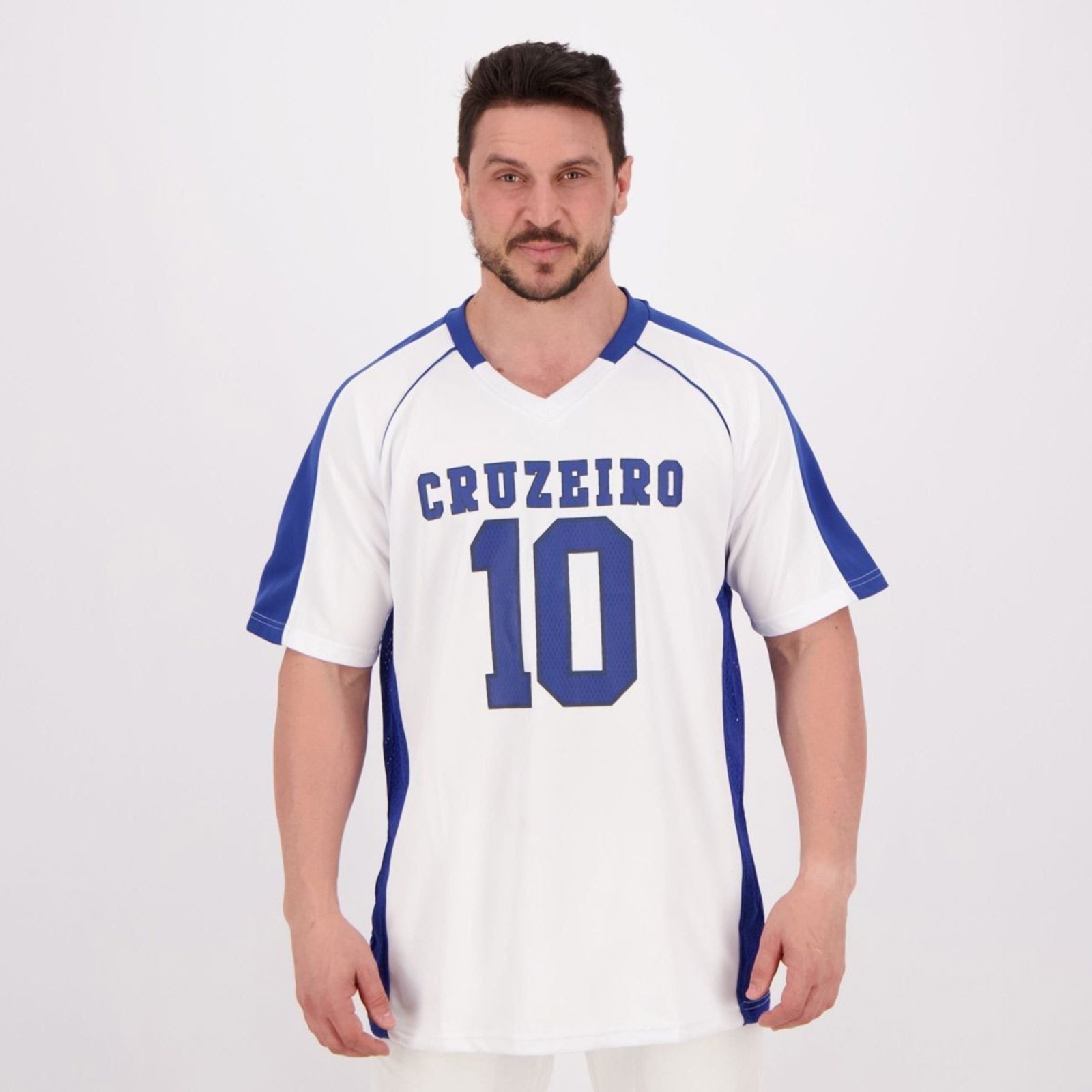Camiseta Esportiva com Estampa 10 Futebol Americano Azul