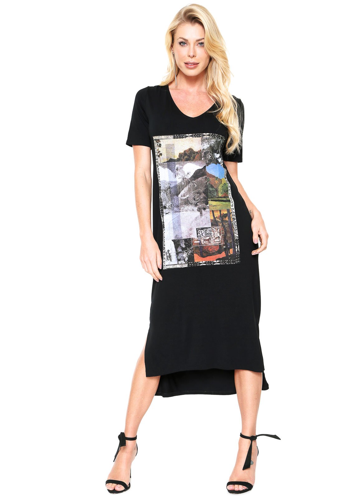 vestido t shirt midi