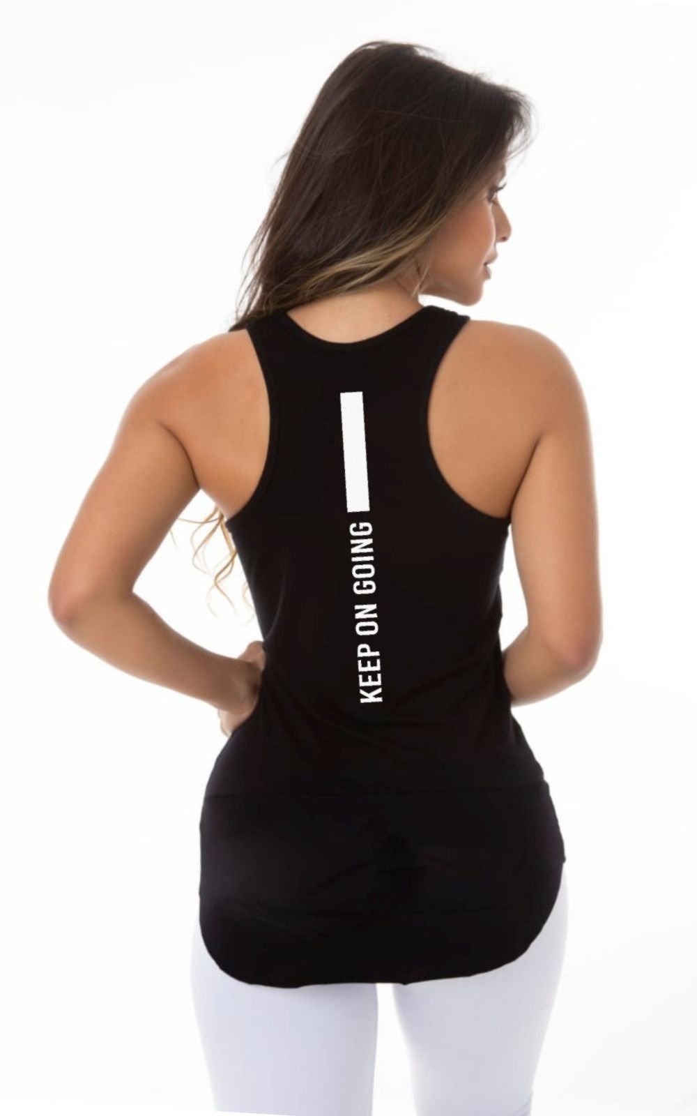 Camiseta Fitness Feminina Academia Preto Keep on - Compre Agora