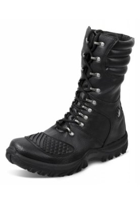 Bota Sandro Moscoloni Motors Cano Alto-Preto Menor preço em Bota Sandro Moscoloni Motors Cano Alto-Preto
