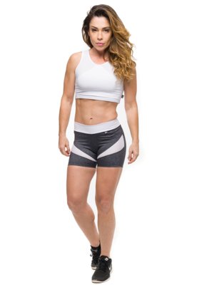 Conjunto Sandy Fitness Power Gym Branco Menor preço em Conjunto Sandy Fitness Power Gym Branco