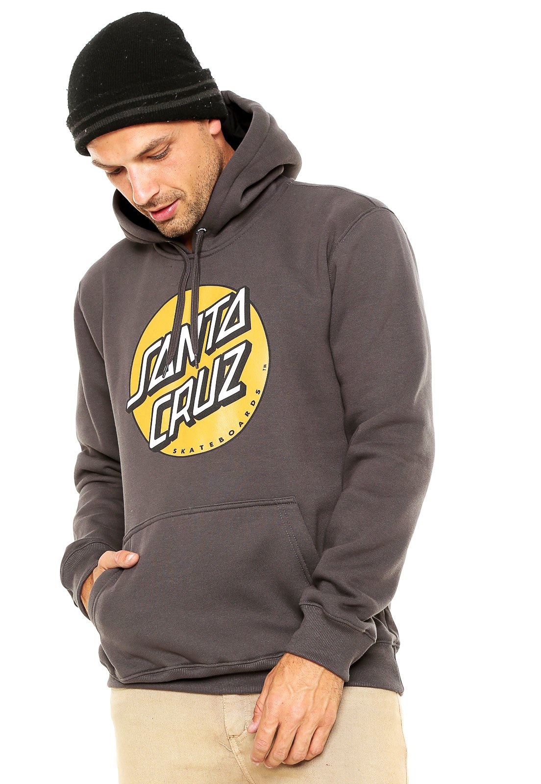 zip up santa cruz moletom com capuz