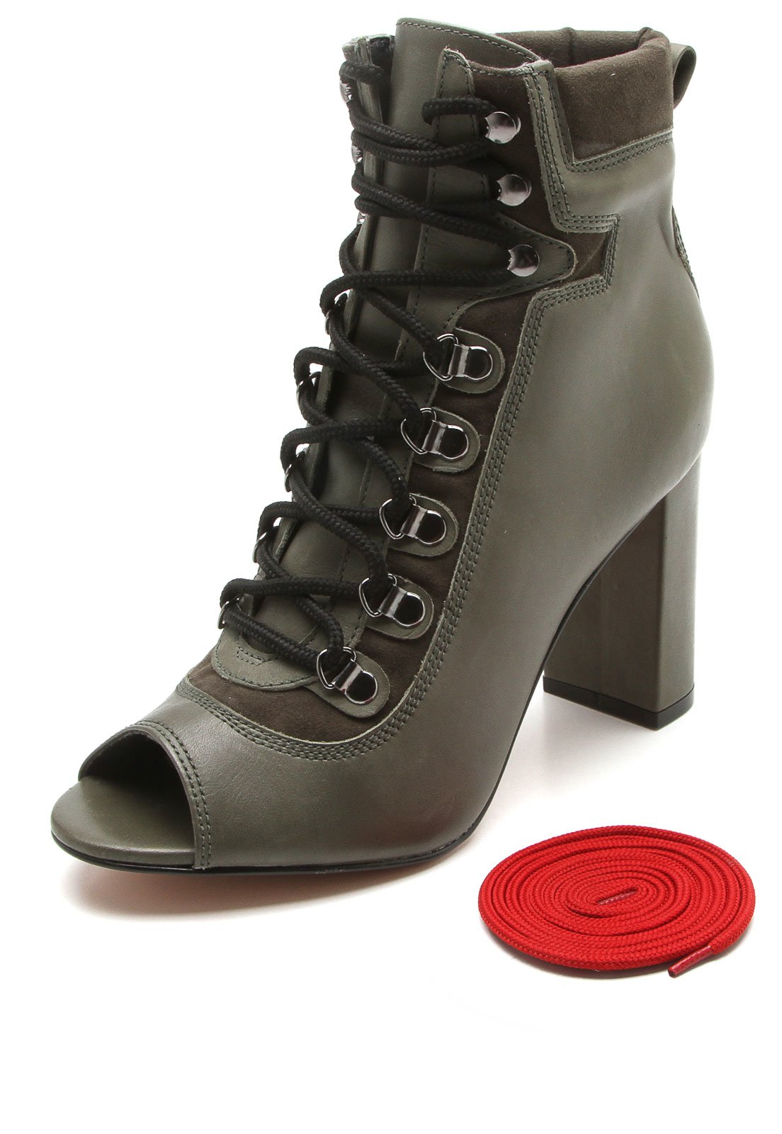 ankle boot com cadarço