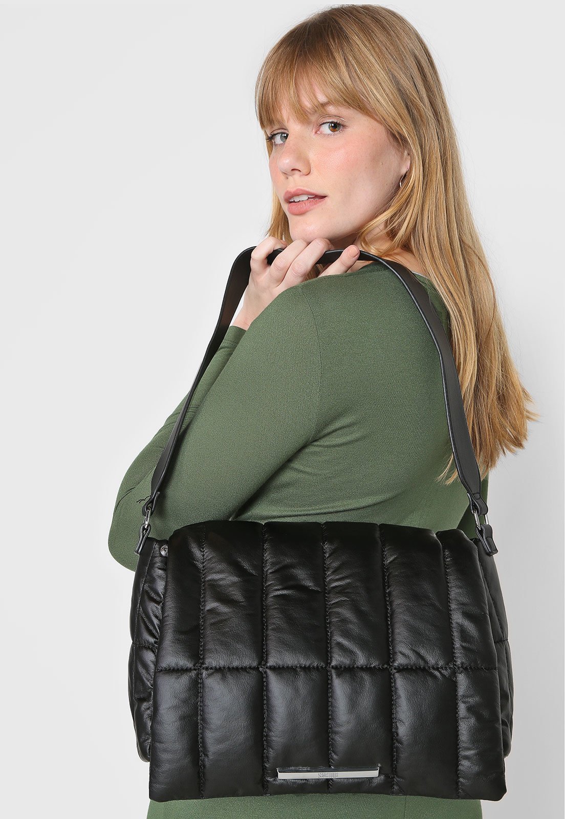 puffer shoulder bolsa