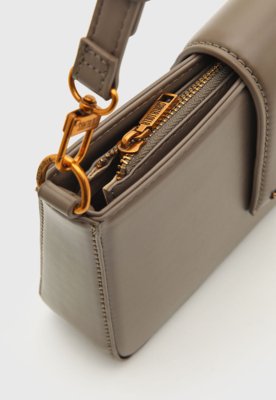 Bolsa Santa Lolla Retangular Alça Regulável Cinza