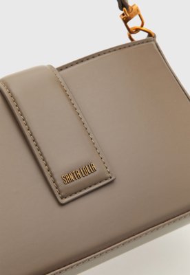 Bolsa Santa Lolla Retangular Alça Regulável Cinza