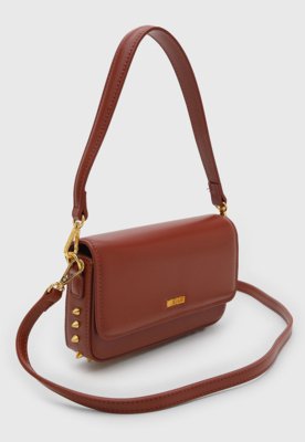 Bolsa Santa Lolla Retangular Spikes Marrom