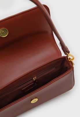Bolsa Santa Lolla Retangular Spikes Marrom