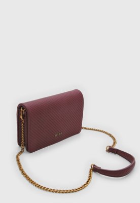 Bolsa Santa Lolla Retangular Texturizada Vinho
