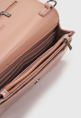 Bolsa Transversal Santa Lolla Matelassê Rosa