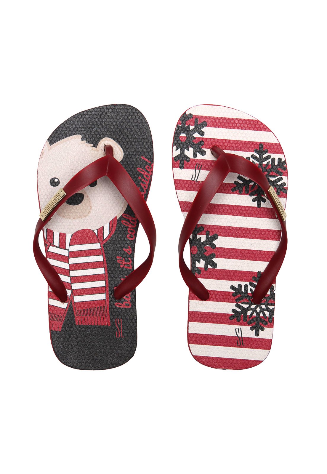 chinelo infantil santa lolla