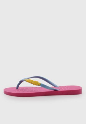 Chinelo Santa Lolla Tiras Coloridas Rosa