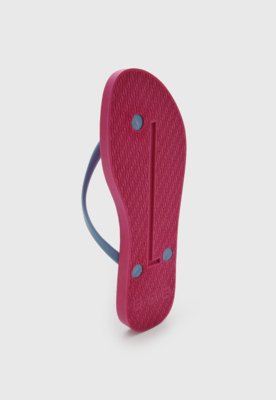 Chinelo Santa Lolla Tiras Coloridas Rosa