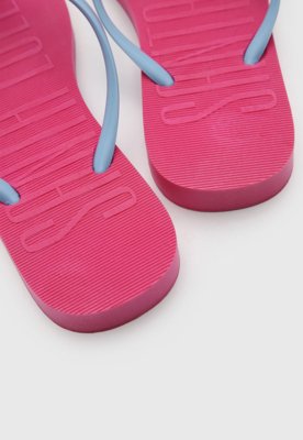 Chinelo Santa Lolla Tiras Coloridas Rosa