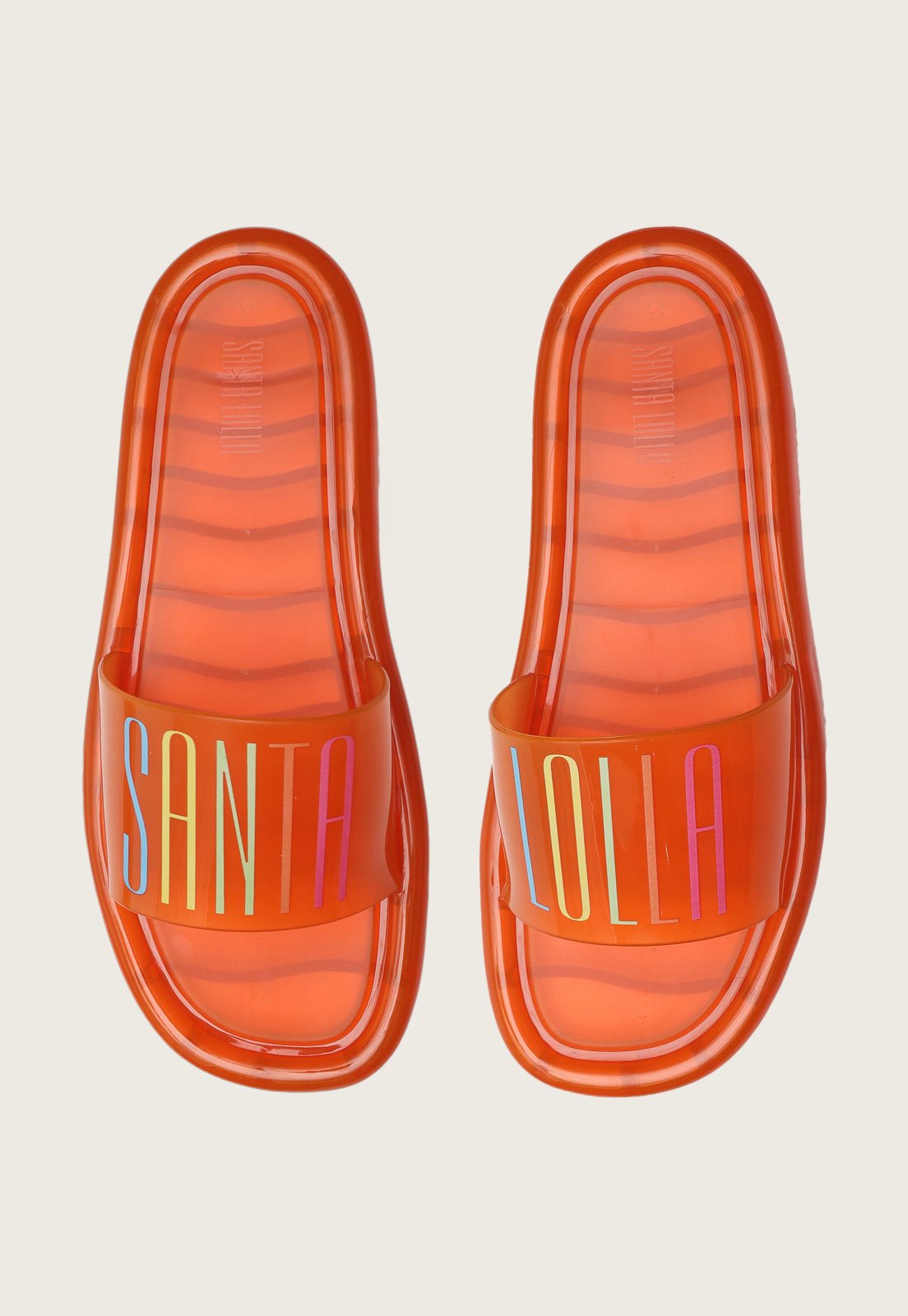 Chinelo Slide Santa Lolla Logo Laranja - Compre Agora
