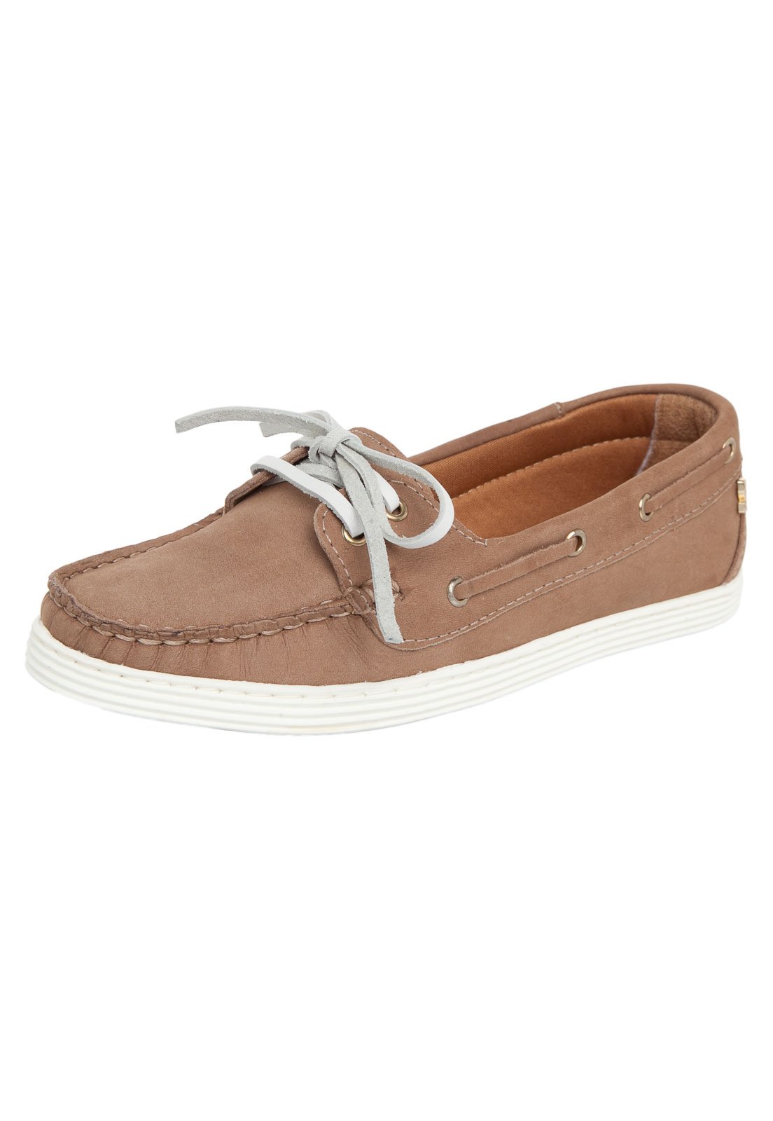 mocassim bege feminino