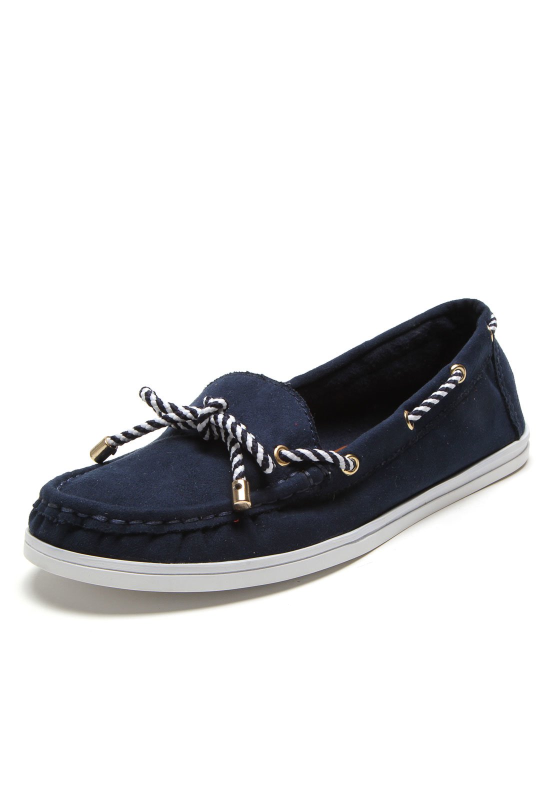 mocassim azul marinho feminino