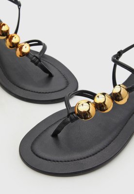 Rasteira Feminina Santa Lolla Esferas Preta