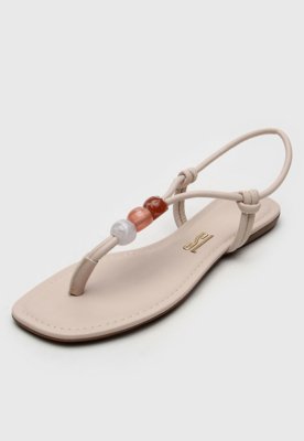 Rasteira Santa Lolla Apliques Rosa