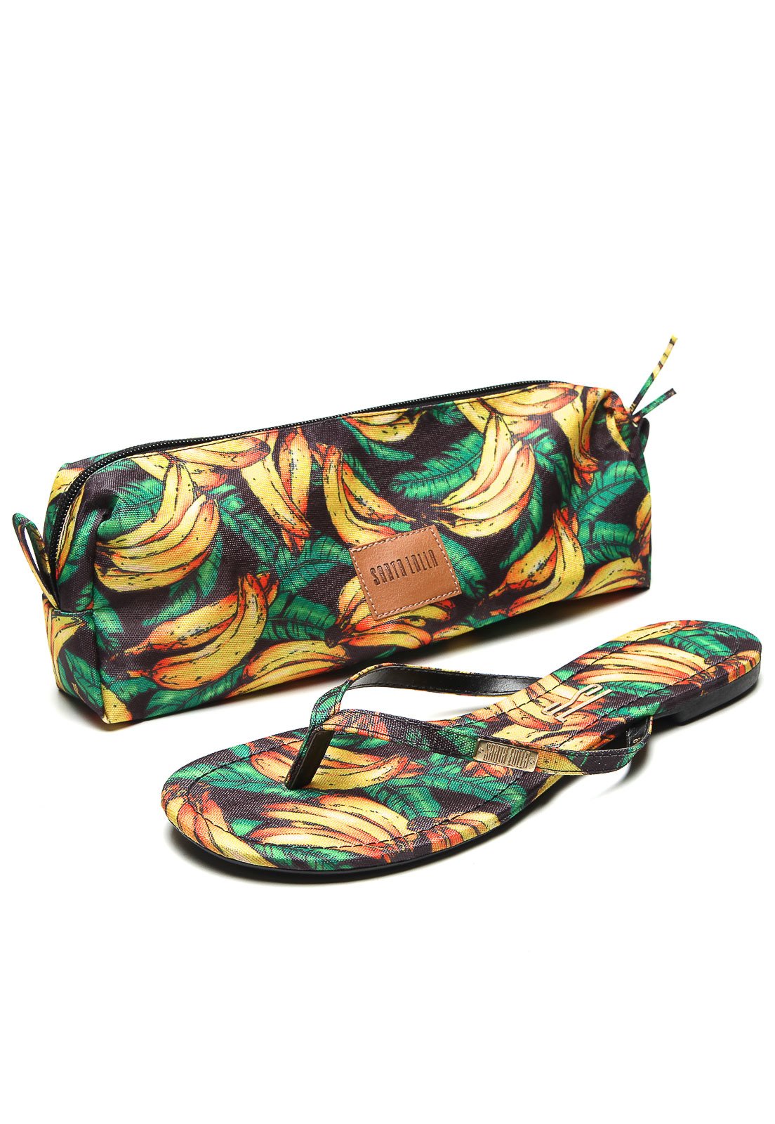 rasteira santa lolla com necessaire