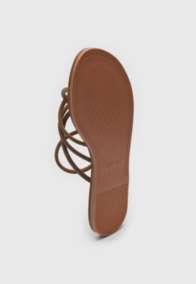 Rasteira Santa Lolla Hotfix Caramelo