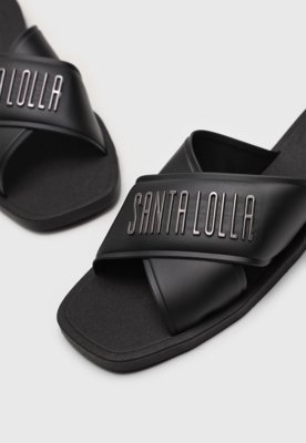 Rasteira Santa Lolla Logo Preta