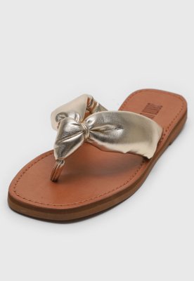 Rasteira Santa Lolla Puffer Dourada
