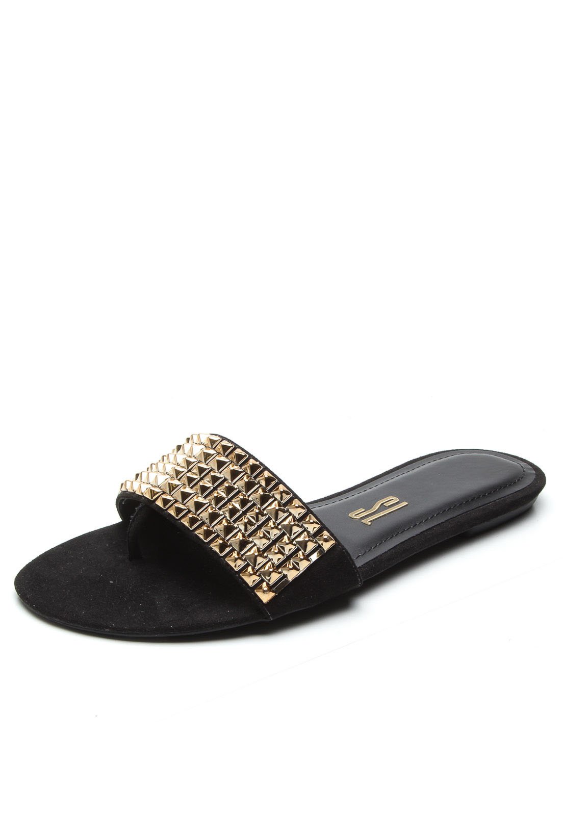 rasteira santa lolla tachas preta