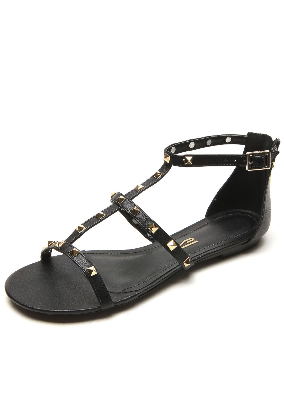rasteira santa lolla tachas preta