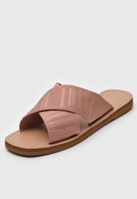 Rasteira Slide Santa Lolla Logo Rosa