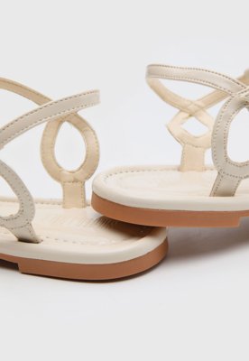 Rasteirinha Feminina Santa Lolla Fechada Off-White